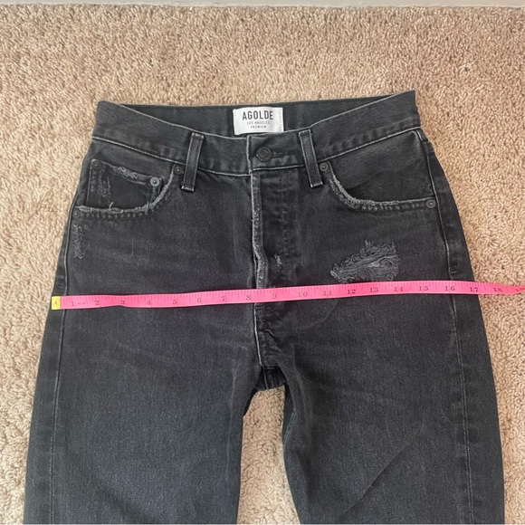 AGOLDE Jamie High Rise Classic Jeans Distressed Ankle Denim Pants Size 25 - Picture 12 of 16